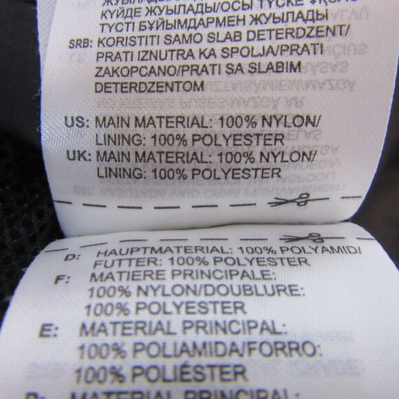 Adidas Black Windbreaker Rain Jacket Men's Medium Basic Sporty Zip Hood Pockets - Picture 7 of 7